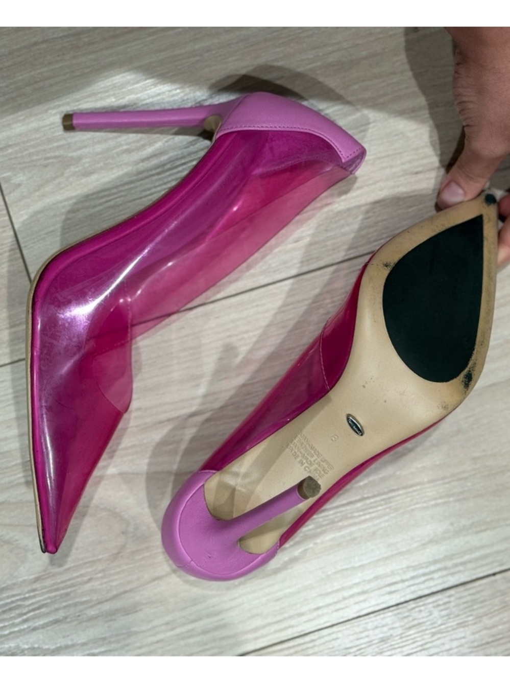 Tony Bianco Clear pink pumps